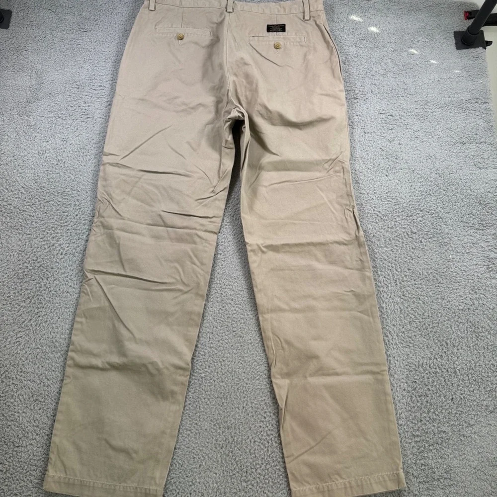 Banana‎ Republic Straight Fit Gavin Khaki Chino Pants Mens 34x34 Tan 100% Cotton